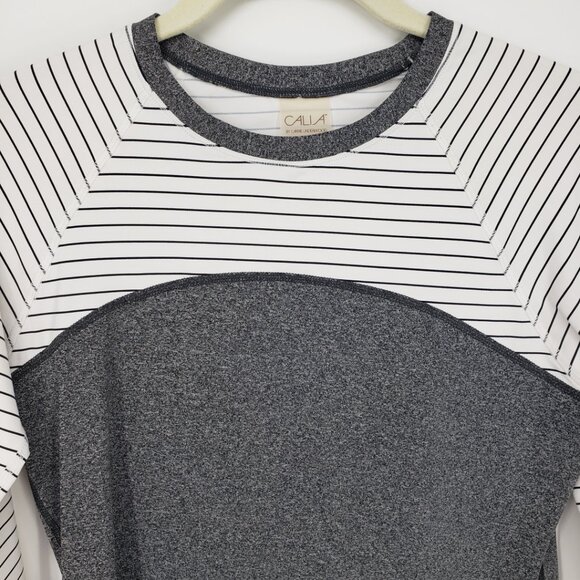 3/$25 Calia Rashguard Swim Top S Long Sleeve Striped Sun Protection Gray - Picture 7 of 8